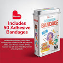 BioSwiss Bandages, Mermaid Shaped Self Adhesive Bandage, Latex Free Sterile Wound Care, Fun First Aid Kit Supplies for Kids, 50 Count by TinyTreasures Baby Boutique