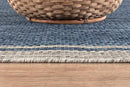 CAMILSON Outdoor Rug, 5x7 Bordered Navy Blue Gray Modern Area Rugs for Indoor and Outdoor Patios, Porches Waterproof Washable Porch Deck Outside Carpet (Bordered Navy, 5 x 7) by CozyNest Decor