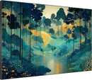 SIGNWIN 46"x60" Extra Large Framed Wall Art Whimsical Fantasy Forest, Vibrant Nature Landscape for Home Living Room Bedroom Decor (Frame Assembly Required) by CozyNest Decor