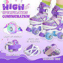 PAPAISON Adjustable Roller Skates for Girls Illuminating Wheels, Kids Toddler Rollerskates Ages 4-6 5-8 8-12 by TinyTreasures Baby Boutique