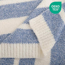NEXHOME PRO Stripe Cozy Blanket Twin, Knit Fuzzy Throw Blanket for Couch Bed Sofa Picnic, Ultra Soft Blankets for Women Gifts Blue50 x 60 inches by TinyTreasures Baby Boutique