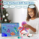 JRD&BS WINL Magical Ocean Animal Poke Art - Dolphin, Jellyfish, Seahorse, Turtle, Octopus | No-Mess Craft Kit for Kids 4-9 | Marine Biology Learning Toy | Creative Gift for Preschoolers by TinyTreasures Baby Boutique