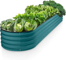 Galvanized Raised Garden Beds Outdoor // 8×2×1 ft Planter Raised Beds for Gardening, Vegetables, Flowers // Large Metal Garden Box (Turquoise) // Patented Tool-Free Design by GreenHaven Gardens