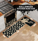 Halloween Kitchen Mat Set of 2, Ghosts Boo Halloween Kitchen Decor, Halloween Rug for Floor, Indoor Spooky Home Decor with Non-Slip Backing,17 x 29 Inch & 17 x 47 Inch by CozyNest Decor