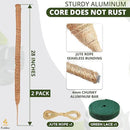 EcoNour 28" 2 Pack Moss Pole | Moss Pole Monstera Plant Support | Plant Sticks for Indoor Climbing Plants | Support for Potted Plants Like Pothos, Philodendrons, and More by GreenHaven Gardens