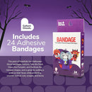 BioSwiss Bandages, Halloween Ghouls Shaped Self Adhesive Bandage, Latex Free Sterile Wound Care, Fun First Aid Kit Supplies for Kids and Adults, 24 Count by TinyTreasures Baby Boutique