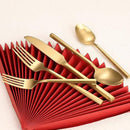 Matte Silverware Set Gold Flatware Set with Hexagon Handle 20 Pieces 18/0 Stainless Steel Cutlery Set Wedding Housewarming Gift Service for 4 (Matt gold) by CozyNest Decor