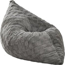Hobestluk 3 in 1 Bean Bag Chair Giant Bean Bag Chairs for Adults with Plaid Cover Convertible Bean Bag Floor Cushion with Machine Washable Cover for Living Room (Plaid Grey) by CozyNest Decor