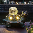 JOYBEE Garden Statues Turtle with Solar Lantern Outdoor Decor-Turtle Solar Figurines Lights Decorations for Patio Yard Lawn Ornaments-Gifts for Birthday Easter Housewarming by CozyNest Decor