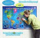 BEST LEARNING i-Poster My World Interactive Map - Educational Talking Toy for Kids of Ages 5 to 12 Years Old by TinyTreasures Baby Boutique