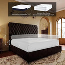 PaPaJet King Bed Frame Upholstered Platform Bed Frame with 52.8'' Tall Sleigh Headboard, Button Tufted, No Box Spring Needed, Easy Assembly, Black by CozyNest Decor