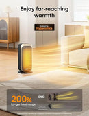 Dreo Space Heaters for Indoor Use, 1500W Portable Electric Heater with Remote and Thermostat, PTC Ceramic, Safety Heat with 70° Oscillation for Bedroom Office Home, Quiet, 12H Timer by CozyNest Decor