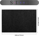 fani Heavy Duty Large Outdoor Indoor Entrance Black Doormat Waterproof Low Profile Entrance Rug Front Door Mat Patio Anti-Skid Rubber Back, 48x72 inch (Black) by GreenHaven Gardens