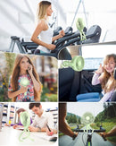 Stroller Fan Clip on for Baby, 4000mAh Rechargeable Battery Operated, Flexible Tripod, 3 Wind Speed, 360° Rotatable, Small Portable Fan for Car Seat Crib Golf Cart Beach Travel, Green by TinyTreasures Baby Boutique