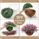 Artificial Faux Hanging Plants Flowers Basket Outdoor Porch Garden Spring Decoration, Fake Silk Daisy in Planter Realistic UV Resistant for Outside Home Patio Balcony Yard(Purple) by GreenHaven Gardens