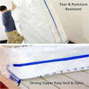 2 Pack King Mattress Bags for Moving and Storage-5 Mil Zipper Plastic Waterproof Mattress Storage Bags by TinyTreasures Baby Boutique