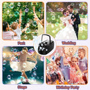 Bubble Machine, Automatic 18000+ Per Minute Big Bubbles Blower Maker for Kids Toddlers with 2 Speeds,6 Wands,Operated by Plugin or Batteries for Outdoor/Indoor Birthday Parties,Wedding (Black) by TinyTreasures Baby Boutique