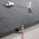 BALAPET Thick Memory Foam 50x50 Play Mat for Playpen, Super Soft Velvet Portable Baby Playpen Mat for Kids Toddler Crawling and Play, Non-Slip Bottom Playmat, Dark Grey by TinyTreasures Baby Boutique