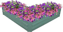 Sunnydaze Galvanized Raised Garden Bed - Metal Raised Bed for Gardening - Outdoor Planter Box for Flowers, Plants, and Vegetables - Green - 12" L-Shaped by GreenHaven Gardens