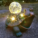 JOYBEE Garden Statues Turtle with Solar Lantern Outdoor Decor-Turtle Solar Figurines Lights Decorations for Patio Yard Lawn Ornaments-Gifts for Birthday Easter Housewarming by CozyNest Decor