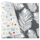 Cushmat Stylish Reversible Foam Play Mat (Large, Alpha - Palm Char) - Soft, Waterproof, Durable Play mat for Infants, Babies, Toddler, Kids & Grownup - 6.5ft x 4.5ft by TinyTreasures Baby Boutique