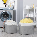Bidtakay Large Storage Bins for Clothes Fabric Deep Baskets for Organizing Set of 2 Grey Fabric Pantry Storage Bins for Hallway Living Room Blankets 17x12x15 in Extra Large Shelf Tote Baskets by TinyTreasures Baby Boutique