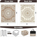 Pauwer Waterproof Outdoor Rug 8x10, Reversible Plastic Straw Patio Camping Rug, Indoor Outdoor RV Mat Carpet for Deck, Camper, Porch, Balcony, Backyard, Picnic, Boho Brown by GreenHaven Gardens