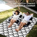 OLANLY Reversible Outdoor Rug 5x8 ft Clearance, Waterproof Outdoor Plastic Straw Rug with Interlacing Pattern, RV Mat for Patio, Camping, Balcony, Deck, Backyard, Black & White by CozyNest Decor