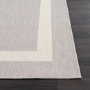 CAMILSON Outdoor Rug 5x7,Modern Outside Rugs for Patios Porches Waterproof Durable Washable Non-Shedding, Easy-to-Clean Indoor Outdoor Area Carpet (5 x 7, Bordered - Gray/White) by CozyNest Decor