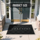 Yimobra Welcome Mat Outdoor Indoor, All-Season Waterproof Front Door Mat Outside Entrance, All-Weather Heavy Duty Non-Slip Doormat, Low Profile Porch Patio Entrance Mats, 60x36, Black by CozyNest Decor