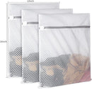 3Pcs Durable Honeycomb Mesh Laundry Bags for Delicates 125gsm Net Fabric Durable and Reusable Delicate Wash Bag,Organization Bag for Lingerie,Sock,12 x 16 Inches(3 Medium) by TinyTreasures Baby Boutique