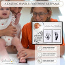 Inkless Hand and Footprint Kit, Baby Keepsake Plaque & Baby Shower Gifts - Ideal as Mom To Be Gift, Nursery Picture Frames, Clean Touch Hand and Footprint Kit (Style 1 - Design 5) by TinyTreasures Baby Boutique