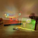 LED Note Board with Colors, Acrylic Dry Erase Board with Light, 16"x12" 6-Color Neon Glow Memo LED Light-Up Message Note Board, Drawing Board, LED Writing Pad with Touch Control (Stand/Hanging) by TinyTreasures Baby Boutique