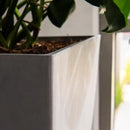 XBrand Modern 30-Inch Tall Square Planter, Tapered, Perfect for Indoor & Outdoor, Patio Decor, Set of 2, Gray by CozyNest Decor