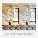 23.6" Black Gold 12-Light Globe Sputnik Chandelier Modern Adjustable Hanging Ceiling Glass Tube Pendant Light Fixture for Entryway Foyer Staircase Dining Living Room Hallway by CozyNest Decor