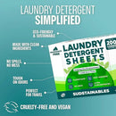 Sudstainables Eco Friendly Laundry Detergent Sheets - (200 Count), Unscented, Zero Waste, Plastic Free, Ultra Cleaning Strength, Sensitive Skin Safe, Saves Space by CozyNest Decor