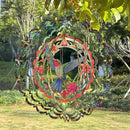 Metal Wind Spinners - Hummingbird 12 inch 3D Stainless Steel Hanging Wind Spinner Metal, Gifts for Women Mom Grandma Wife, for Indoor/Outdoor Decor, Yard Art, Garden Decoration by GreenHaven Gardens