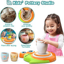 Pottery Wheel for Kids-Complete Pottery Painting Kit Arts and Crafts for Kids Ages 8-12, Clay Sculpting Tools with 1.7lb Air Dry Clay, Birthday Christmas Gifts Toys for Boy Girls Age 6 7 8 9 10 11 12 by TinyTreasures Baby Boutique