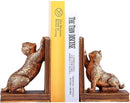 Book Ends for Shelves to Hold Books Heavy Duty,Decorative Bookend for Bookshelf Décor,Cute Animal Cat Book Stopper Cat Statues for Home, Office Desk Decoration,1pair by CozyNest Decor