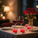Aignis 12pcs Flameless LED Floating Candles, Red Rose Plastic Tealights Battery Operated, 120+ Hours Glow Time, Cozy Light for Romantic Pool/Bathtub/Hot Bath/Wedding Centerpiece Decor(D2.83 * H1.42) by CozyNest Decor