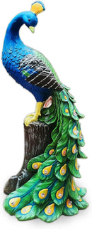 Solar Garden Decor Peacock Statues with Succulent LED Lights,Peacock Figurine Lights Outdoor Decorations for Yard Lawn Patio Balcony Whimsical Art Outside,Gifts for Mom Grandma Women by CozyNest Decor