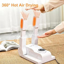 FORLIM Boot Dryer for Work Boots, Shoe Dryer with Heat Blower, Glove Dryer & Boot Warmer - 180° Adjustable Dry Rack - Telescopic Bendable Dry Ports - Intelligent Timer - White by CozyNest Decor