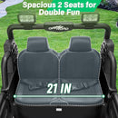 2 Seater Ride On Car Truck with Remote Control XL, Kids 24V Battery Powered Electric Vihicle w/21 in Seat, 3 Speeds, 2WD/4WD Switichable, Shock Absorbers,Bluetooth, Flower, Gift Choice by TinyTreasures Baby Boutique