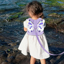 Accmor Toddler Harness Leash, Cute Butterfly Kids Leash + Anti Lost Wrist Link for Outdoor Travel, Mini Child Walking Harness Wristband Assistant Strap Belt for Baby Girls (Purple) by TinyTreasures Baby Boutique