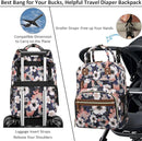 Diaper Bag Backpack Tote for Women Large Capacity, Multifunctional Waterproof Baby Bag with Insulated Pockets For Baby Girl Boy Mama, Maternity Bag Floral Painting by TinyTreasures Baby Boutique