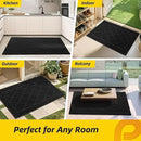 JSEI Dirt Trapper Door Mat 24"x36", Non-Slip Washable Entryway Mats, Dog Door Mat, Stain Resistant and Absorbent Floor Mats, Low Profile Welcome Mat for Front Back Door, Black by CozyNest Decor