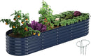 Galvanized Metal Planter Raised Garden Bed Kit for Gardening Outdoor，8x2x1ft Planter Grow Garden Box Raised Flower Bed，Long Vegetable Clearance Herb Raised Garden Beds for Gardening by GreenHaven Gardens