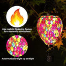 VOREEN Hot Air Balloon Solar Lantern, Mosaic Solar Outdoor Hanging Wind Light, Waterproof, Patio Festive Decor, Easter Gifts for Mom Father Grandma, Red by GreenHaven Gardens