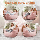Giant Bean Bag Chairs for Adults with Filling Plush Fluffy Bean Bag Chairs for Teens with Armrests Comfy BeanBag Lazy Couch Sofa Chair for Bedroom Living Room Reading by CozyNest Decor