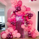 Pink Balloons Set 12 Inch Hot Dark Magenta Light Pastel Pink Metallic Latex Helium Balloon for Girls Baby Shower Princess Wedding Birthday Party Decorations by CozyNest Decor